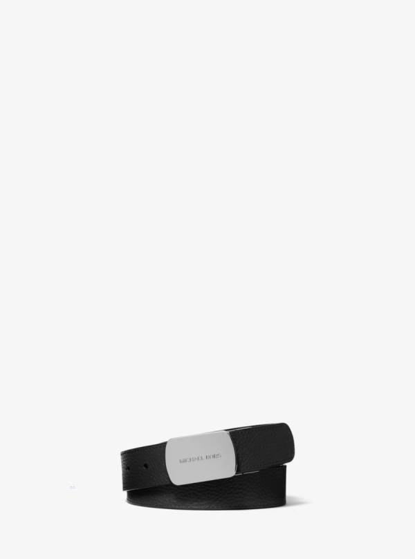 Panske Opasky Michael Kors Reversible Pebbled Leather Čierne - Doplnky Michael Kors Outlet | ZNQFT-4856